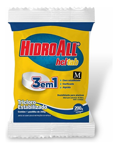 Pastilha Cloro Hidroall Hcl 3x1 (10 Unidades) Atacado