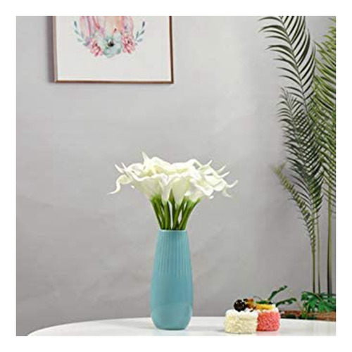 20 Unidades De Flores De Alcatraz Blancas Artificiales Con L