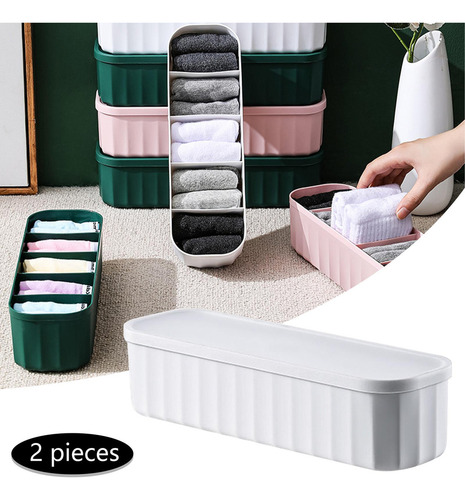 Estuche De Almacenamiento Multiusos De 2 Piezas Con Tapa