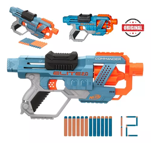 Nerf Elite 2.0 Lançador Commander Rd-6 Com 12 Dardos Arminha