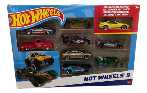 Carritos Hotwheels Set De 9 - Carros Hotwheels Paquete De 9