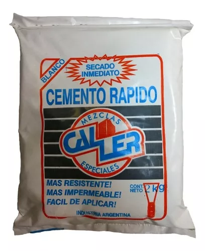 Cemento Rápido Blanco 1 Kilo Caller Secado Inmediato Pintumm