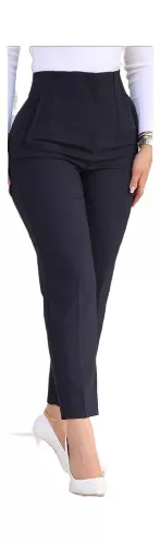 Pantalones De Vestir Elegantes De Cintura Alta Para Mujer