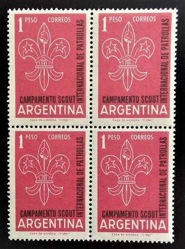 Argentina Scout, Cuadro Gj 1204 Campamento 1961 Mint L13531