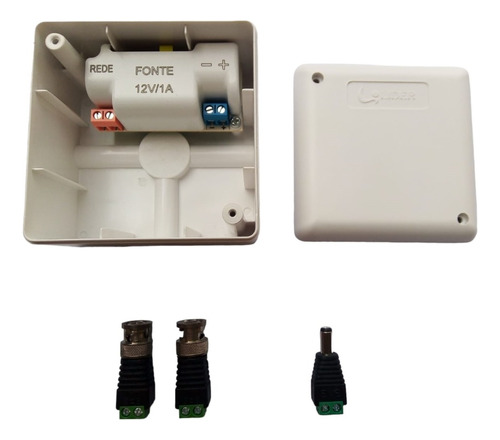 Caixa Organizadora Fonte 12 V Câmeras Conector P4 Bnc Borne