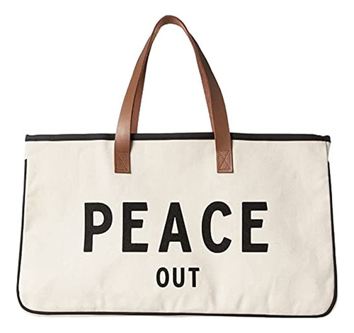 Creative Brands Hold Everything Tote Bag, 20  X 11 , Peace O