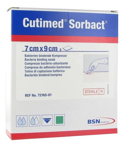 Cutimed Sorbact Malla 7cm X 9cm (caja 5 Piezas)