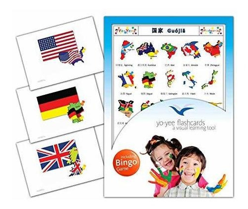 Tarjeta Didactica - Country And Flags Flashcards In Chinese 