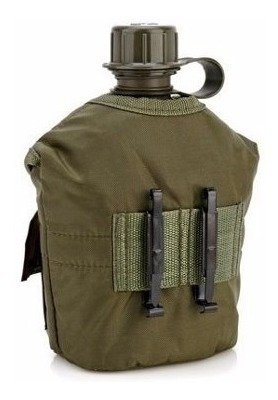 Cantimplora Militar Americana 3 En 1 / 1 Litro Verde Origina