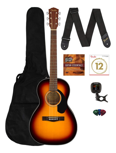 Fender Cc-60 - Paquete De Guitarra Acústica Con Estuche Pa.