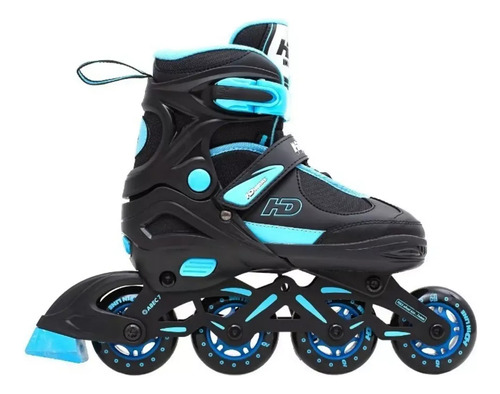 Patins Hd Inline Ajustável Storm 35/38br Preto/azul + Brinde