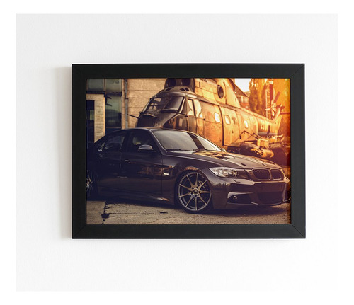 Quadro Bmw E90 Automóvel De Luxo Com Fundo Avião