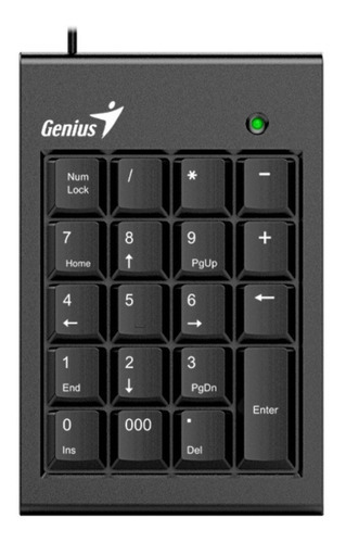 Teclado Numerico Genius Numpad 100 Usb Pc Notebook Windows Color Del Teclado Negro