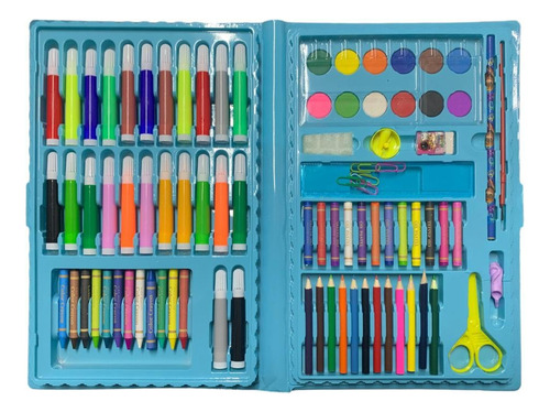 Set De Arte Maleta 86 Pcs Lápices Para Colorear