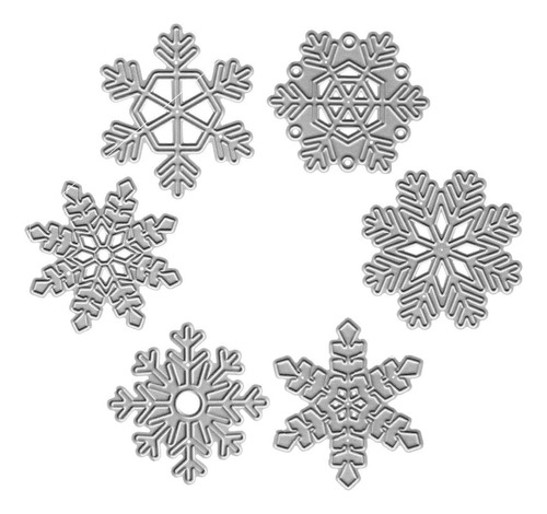 Troqueles De Metal Diseño De Copo De Nieve, 6 Formas D...