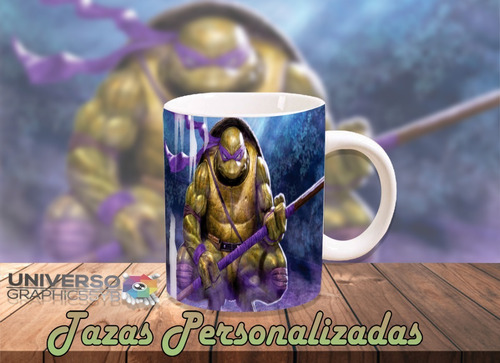 Imagen 3 de 4 de Tazas Sublimadas De Tortugas Ninja Blancas Y Magicas