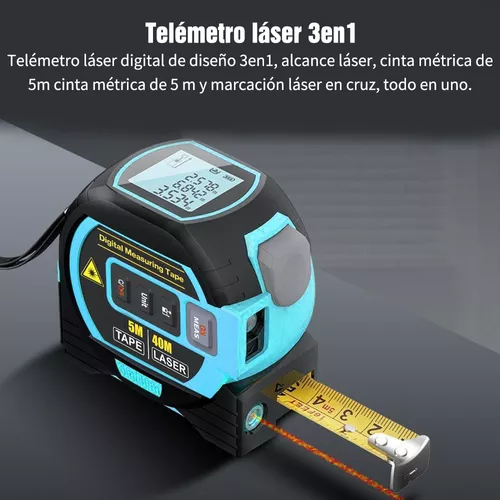 cinta metrica digital laser flexometro métrica calcula area volumen  distancia