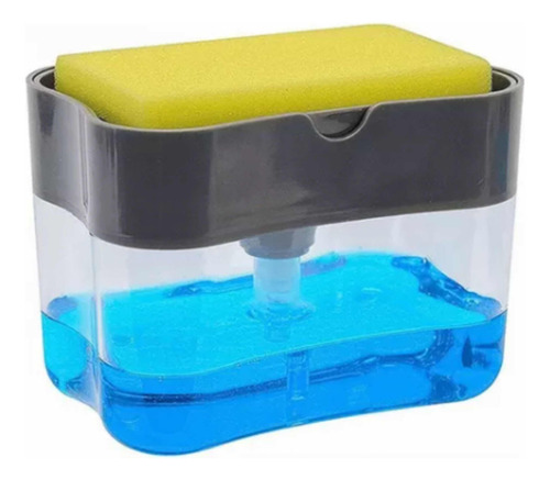Porta Detergente Esponja Sabão C/ Dispenser Capacidade 600ml Cor Preto