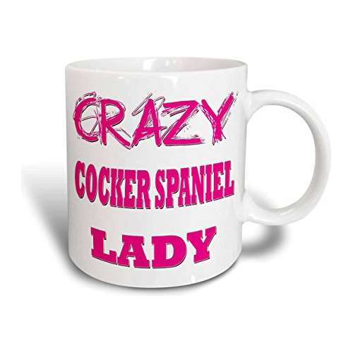 Taza De Cerámica Crazy Cocker Spaniel Lady, 11 Oz, Col...