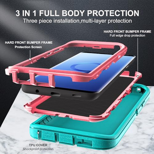 Funda Para Galaxy S9 Plus Aqua Azul/rosa Plastico Tpu
