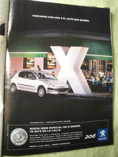 Publicidad Peugeot 206 X Design Año 2005