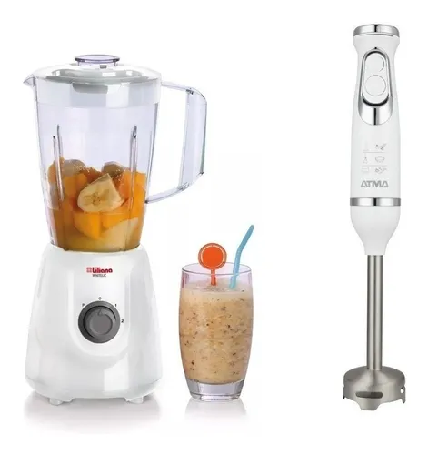 Licuadora Liliana Whitelic Al100 500w Mixer Y Batidora Atma