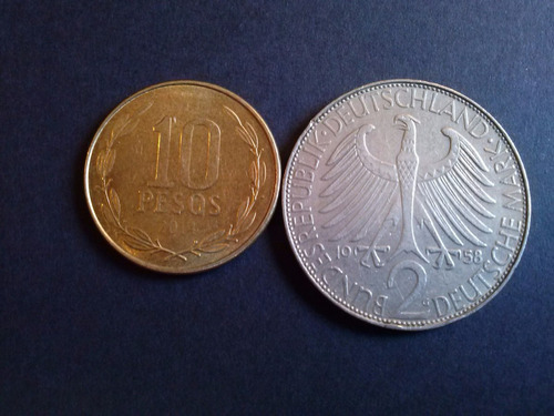 Alemania Federal 2 Mark Max Planck 1958 Ceca G Níquel  (c25)