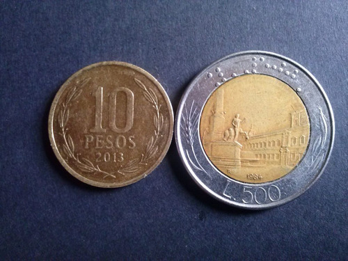 Moneda Italia 500 Liras Bimetalica 1984 (c21)