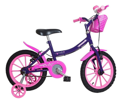 Bicicleta Infantil Monark Kids Aro 16 Feminina Violeta