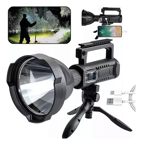 30000 Lumens Linterna Recargable Lámpara Light Foco+trípode