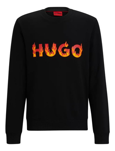 Sudadera De Caballero De Cuello Redondo Hugo Con Estampado