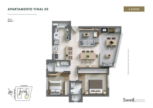 Imagem 13 de 15 de Apartamento - Agua Verde - Ref: 2979 - V-2979