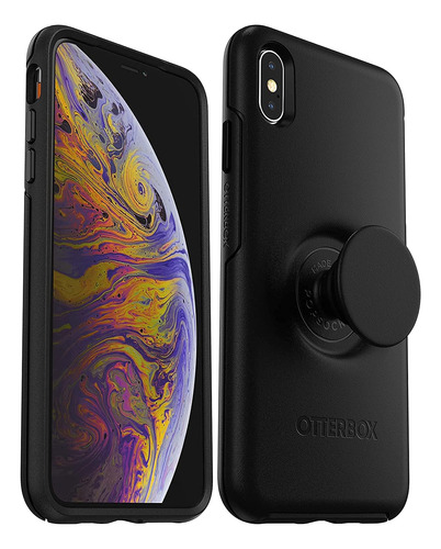 Funda Otterbox Para iPhone XS Max, Negra/con Sosten/rigida