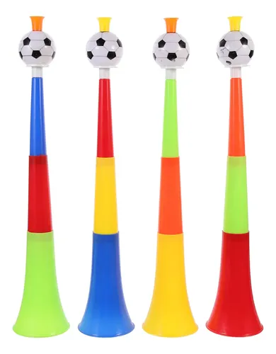 2 Pcs Vuvuzela Tröte Fanfarria Fútbol Tocando Trompeta Porristas Trompetas Plástico Muy Ruidoso Cuerno Krachmacher Espectadores Fans Estadio Fútbol