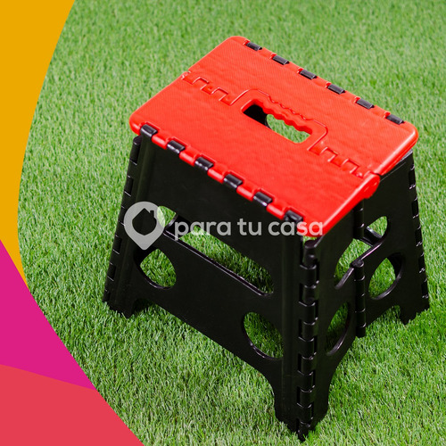 Imagen 6 de 10 de Banqueta Banquito Plástico Bajo 33 Cm Plegable Quality