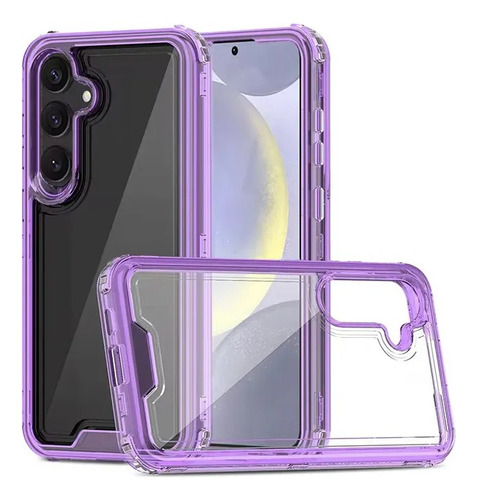 Funda Para Oppo Uso Rudo 3 En 1 Grado Militar Antigolpes Lila Oppo Reno 12 5g