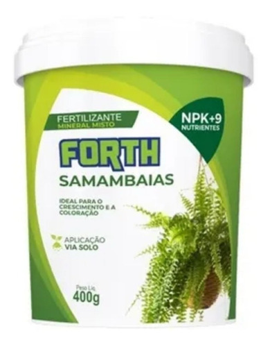 Fertilizante Adubo Forth Samambaias 400g Npk+9 Nutrientes