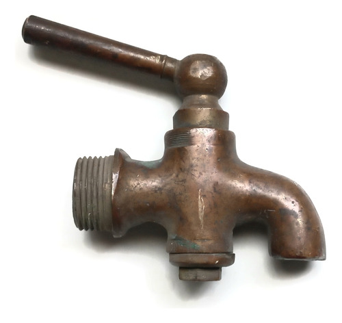 Llave De Agua Antigua De Bronce