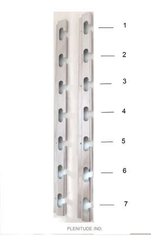 Imagem 1 de 2 de Suporte Churrasqueira 7 Posições + 6 Barra Maciça Inox 100cm