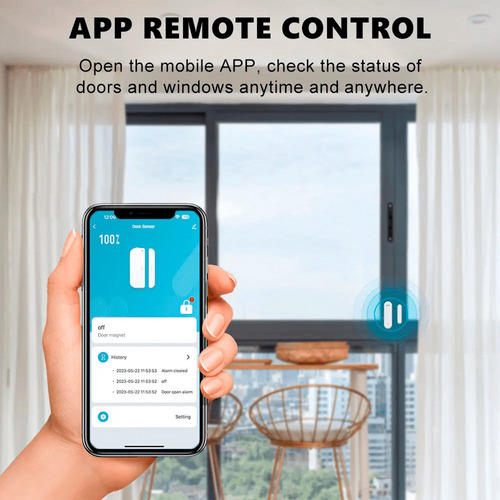 Sensor De Porta Janela Com Alarme Som Wifi Tuya Alexa Google