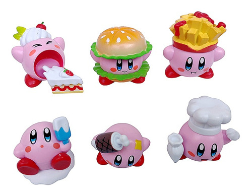 Set 6 Figuras Kirby Comida