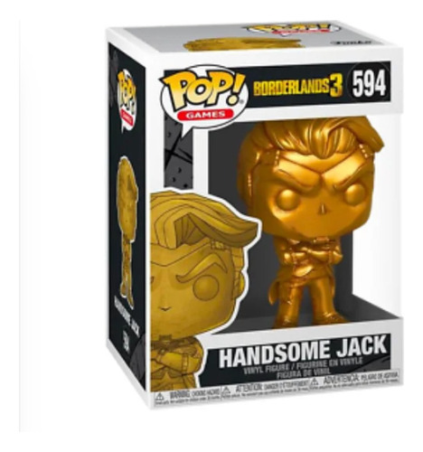 Funko Pop! Borderlands 3 Handsome Jack Metálico Ouro Exclus