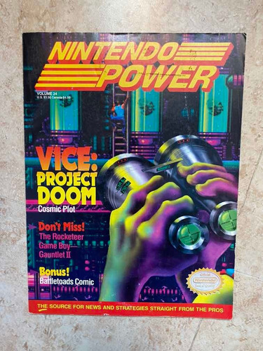 Nintendo Power Volume 24 Vice Project Doom Revista Original