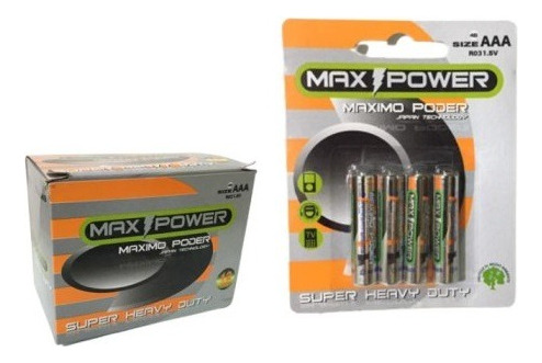 Bateria Aaa 1.5v Max Power 12 Blister De 4und Al Mayor
