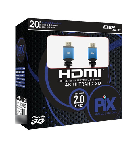 Cabo Hdmi 2.0 - 4k, Ultra Hd, 3d,19 Pinos - 20 Metros Oferta