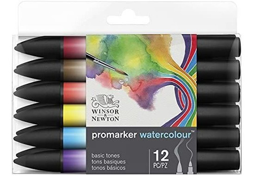  Marcadores De Acuarela Winsor & Newton Finos Tonos Basicos 