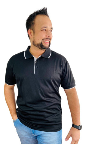 Camiseta Polo Filete Modelo Leve Plus Size