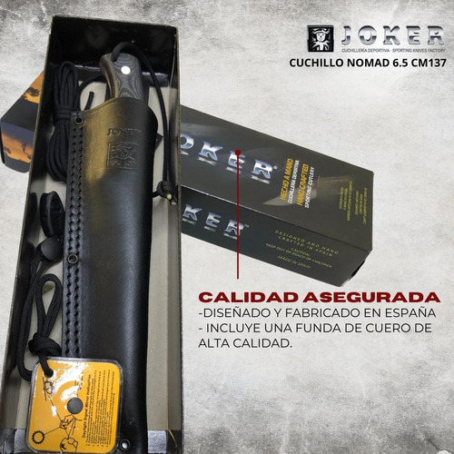 Cuchillo Joker Nomad Caza Camping Supervivencia Hoja 16,5 Cm Color Cm137