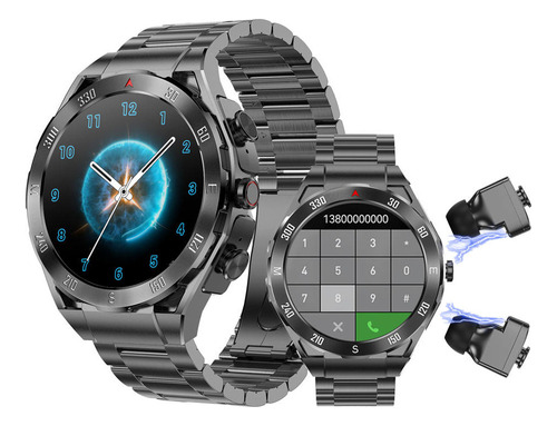 Smart Watch Para Hombres Dos En Uno Audifonos Bluetooth 2024