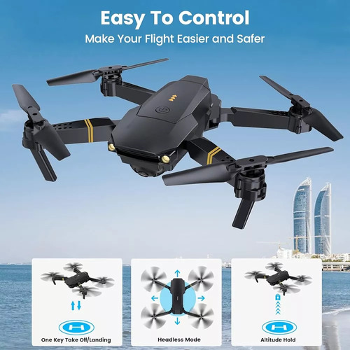 Mini Dron E88 Pro Con Control Remoto Con Cámara Dual 4k Colo